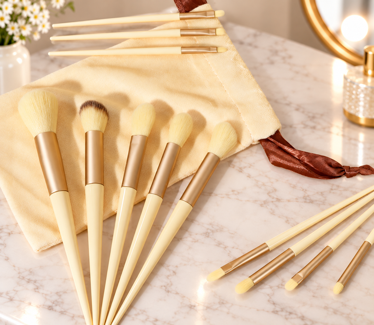 Vellora Beauty™ The Flawless Finish 13-Piece Brush Collection & Pouch