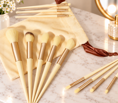 Vellora Beauty™ The Flawless Finish 13-Piece Brush Collection & Pouch