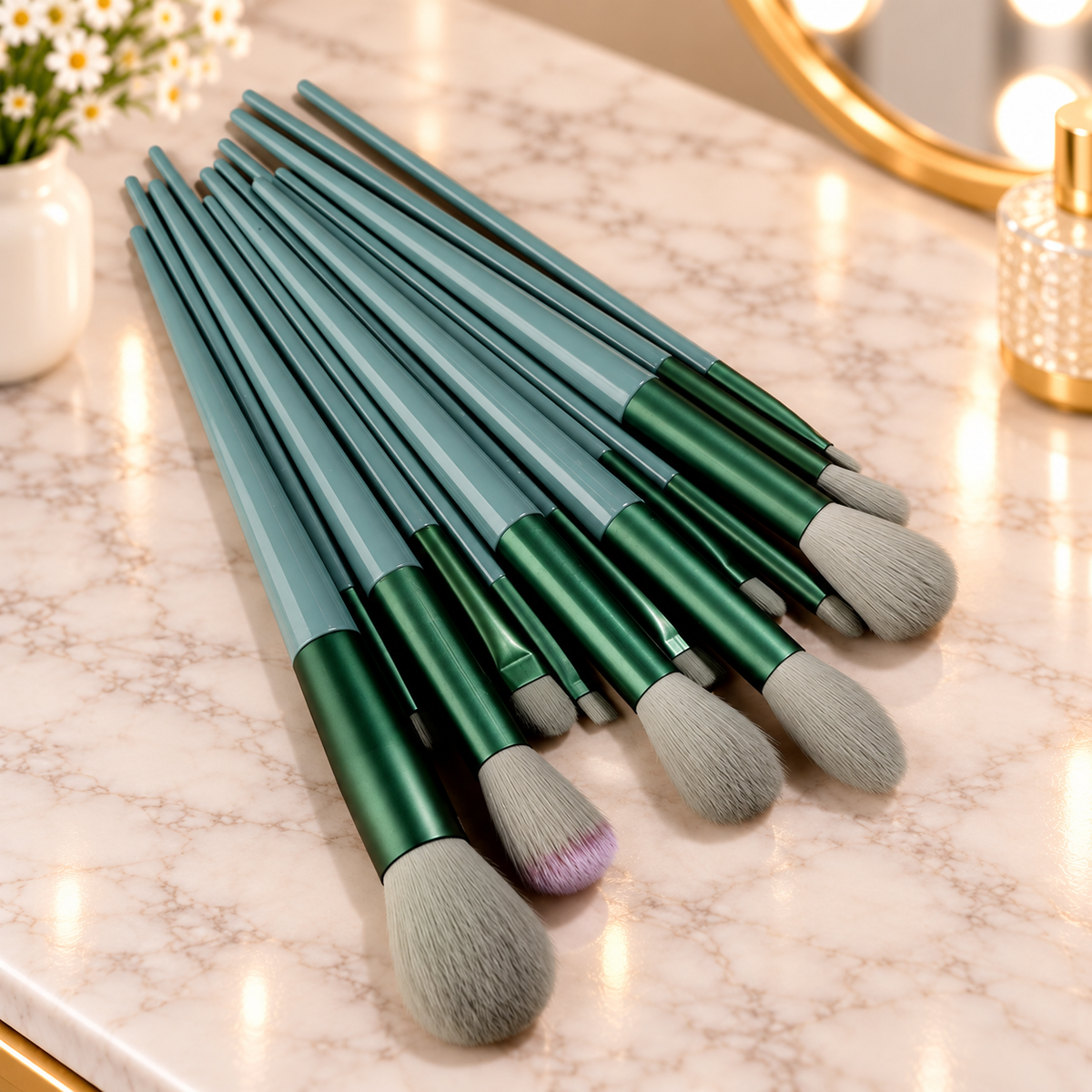 Vellora Beauty™ The Flawless Finish 13-Piece Brush Collection & Pouch